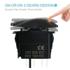ON-OFF Kırmızı Işıklı Anahtar 5-Pin 12V-24V