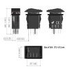 ON-OFF Mavi Işıklı Anahtar 5-Pin 12V-24V - Horn