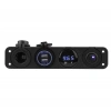 ON-OFF Mavi Nokta Anahtarlı 2x5V USB Çakmaklık ve Voltaj Göstergeli Marine Panel