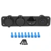 ON-OFF Mavi Nokta Anahtarlı 2x5V USB Çakmaklık ve Voltaj Göstergeli Marine Panel