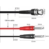 P1008A BNC Q9 - 4mm Banana Dönüştürücü Osiloskop Kablosu - 120cm