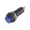 PBS-11B 12mm Yaylı Push Buton - Mavi