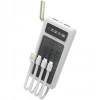 PW-59 Solar Led Fenerli LCD Göstergeli Dahili Kablolu Powerbank 10.000mAh