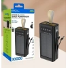 PW-90 LCD Ekran Dahili Mikro Type-C Lightning 4 x USB Powerbank