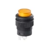 RL16-503A 16MM Plastik 4 Pin Anahtarlı Buton Sarı