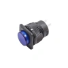 RL16-504B 16MM Plastik 2 Pin Yaylı Buton Mavi