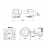 SD16 5 Pin 16mm Su Geçirmez Konnektör Takımı - Flanşlı Panel Tipi