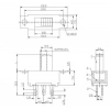 SS22F38G7 2P2T Sürgülü Switch