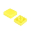 Tact Switch Kapağı Kare Sarı- 10x10x5mm
