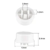 Tact Switch Kapağı Yuvarlak Beyaz - 12x12x7.3mm ile Uyumlu