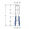 TBE-1040 0.5-1.5mm2 İzoleli Soket Tipi Erkek Terminal Kablo Ucu Kırmızı 100 Adet