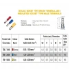 TBE-5050 4.0-6.0mm2 İzoleli Soket Tipi Erkek Terminal Kablo Ucu Sarı 100 Adet