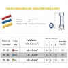 TBY-252 1.5-2.5mm2 İzoleli Kablo Ucu Birleştirici Ek Mufları Mavi 100 Adet