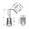 TFDEG - 2862 1.5-2.5mm2 Erkek / Dişi Geri Dönüşlü Faston Tip Kablo Ucu Mavi - 100 Adet