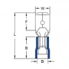 TFE - 1638 0.5-1.5mm2 İzoleli Erkek Faston Tip Kablo Ucu Kırmızı - 200 Adet