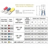 TFE - 2488 1.5-2.5mm2 İzoleli Erkek Faston Tip Kablo Ucu Mavi - 200 Adet