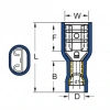 TPFD - 1638 0.5-1.5mm2 Tam İzoleli Dişi Faston Tip Kablo Ucu Kırmızı - 100 Adet