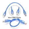 USB 2.0 Erkek To Erkek Data Ve Şarj Kablosu Mavi 50cm