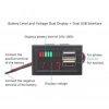 USB Çıkışlı Dijital Voltmetre Ekranlı 5V 2A IOS-Android Çıkışlı