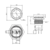 WD16A-G1Z 16mm Çıkık Anahtarlı Metal Buton