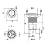 WD16D-G1-E 16mm Çıkık Yaylı Işıklı Metal Buton - Mavi