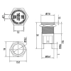 WD16D-P1Z 16mm Düz Anahtarlı Metal Buton