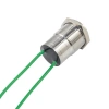 WD16D1-P2 16mm Düz Yaylı Kablolu Metal Buton