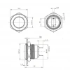 WD19H-P1 19mm Düz Yaylı Metal Buton