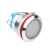 WD19L-P0 19mm 12-24V Metal Sinyal Lambası - Beyaz