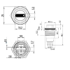 WD19X-P1 19mm Anahtarlı Mandal Buton 1NO+1NC