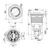WD22E-G1Z-E 22mm Çıkık Anahtarlı Işıklı Metal Buton - Beyaz