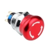WD22M-Q1 22mm Metal Acil Stop Butonu 2NO+2NC