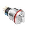 WD22X-P1 22mm Anahtarlı Mandal Buton 2NO+2NC