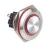 WD28B-G1-E 28mm Çıkık Yaylı Işıklı Metal Buton - Kırmızı