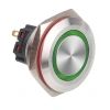 WD30B-P1Z-E 30mm Düz Anahtarlı Işıklı Metal Buton - Yeşil