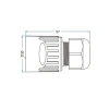 YT-RJ45-CPE-01-001 Su Geçirmez Ethernet Konnektörü - Erkek