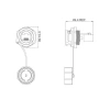 YT-RJ45-JSX-01-001 Su Geçirmez Ethernet Konnektörü - Dişi