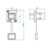 YT-RJ45-JSX-05-002 Su Geçirmez Ethernet Konnektörü - Dişi