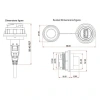 YU-USB2-MP-MP-1M-001 Su Geçirmez Erkek-Erkek USB Konnektör - 1M Kablo