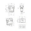 ZCD-01 4-Pin Panel Tipi Elektromanyetik Switch - Kutulu
