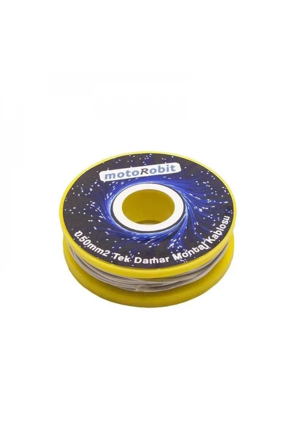 0.50 mm2 Beyaz Tek Damar Montaj Kablosu - 10 Metre