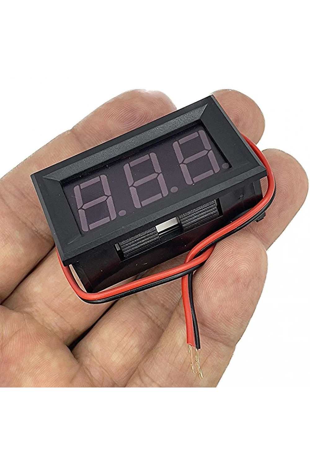 0.56 inç LED ekran 2 Kablo DC 4.5V-30V Voltmetre