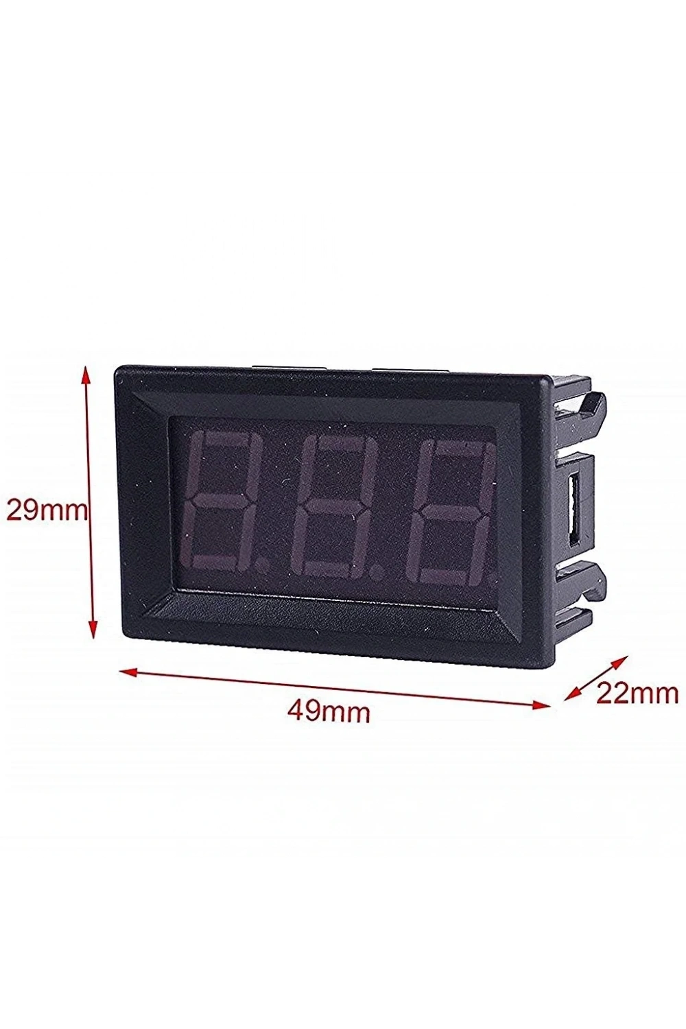 0.56 inç LED ekran 2 Kablo DC 4.5V-30V Voltmetre
