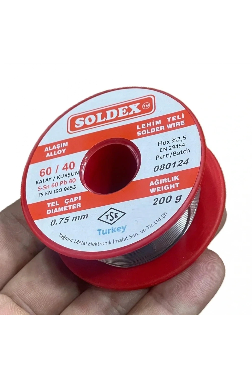 0.75mm 200 gr Soldex Lehim Teli