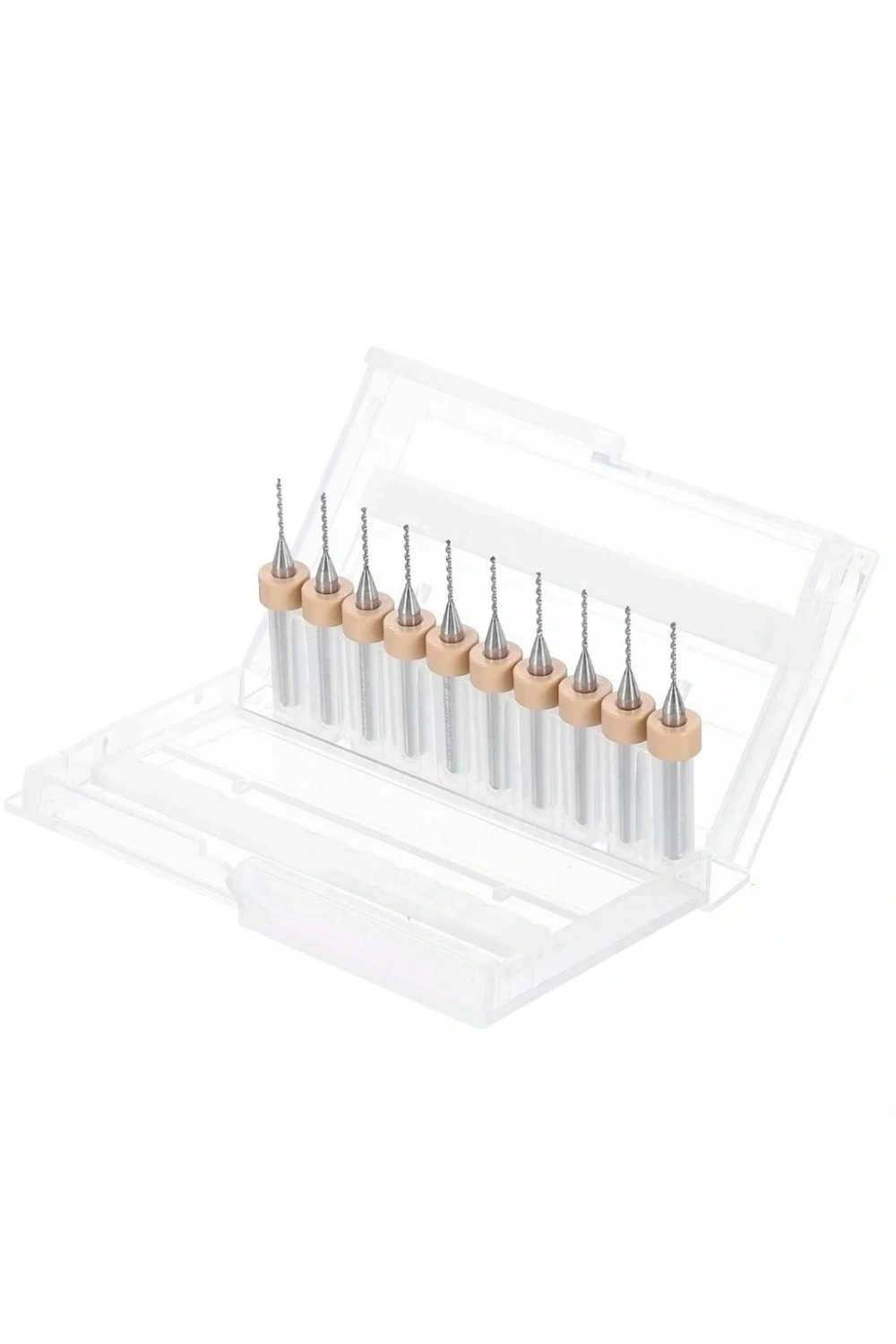 0.8mm PCB Matkap Ucu Seti - 10 Adet (Kutulu)