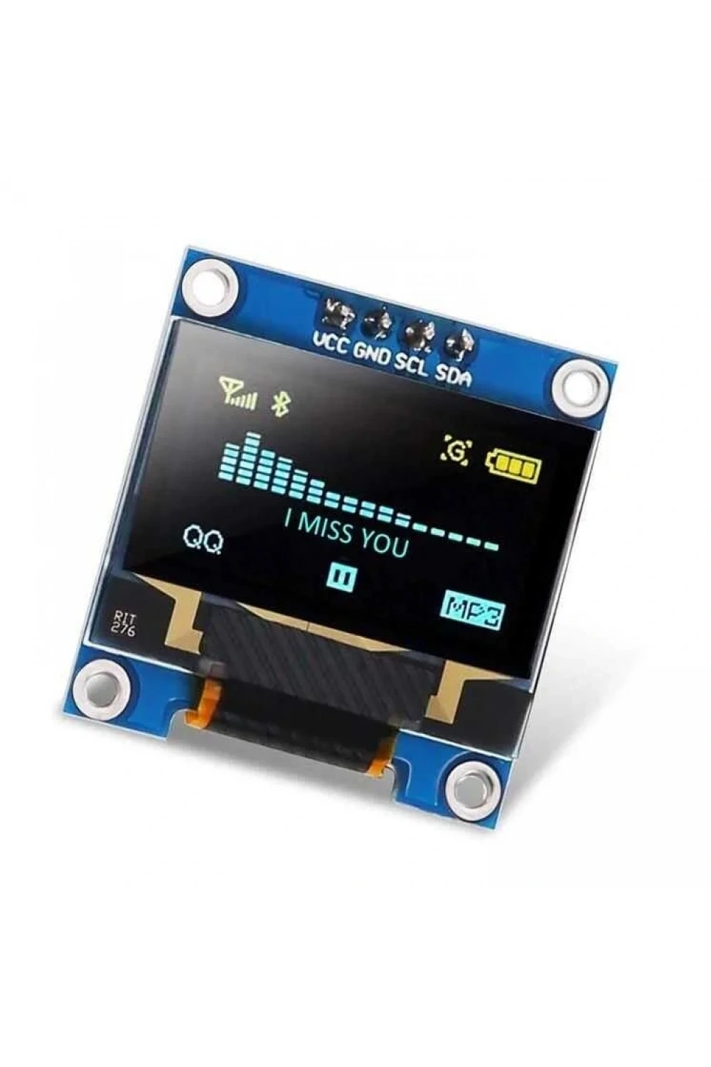 0.96 128x64 Oled Grafik Lcd Ekran - Sarı/Mavi