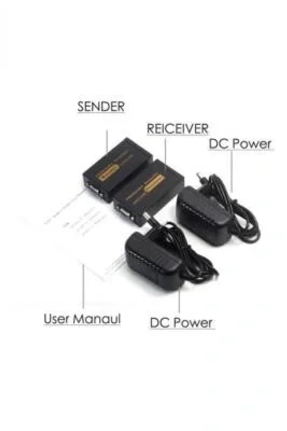 100m VGA Extender - VGA RJ45 Cat5E/6 Üzerinden Sinyal Uzatıcı
