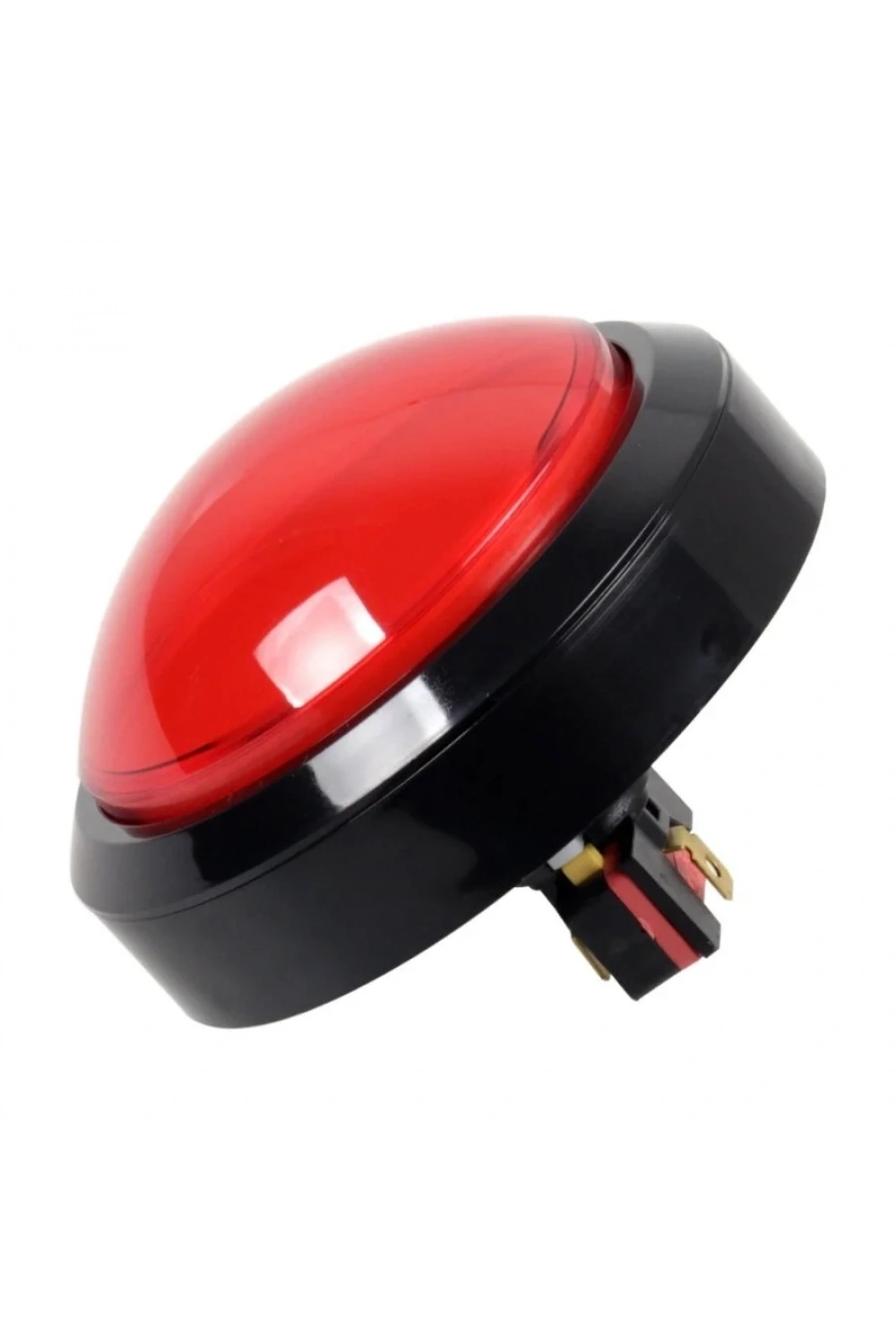100mm 12V Düz Işıklı Oyun Makinesi Butonu - Kırmızı