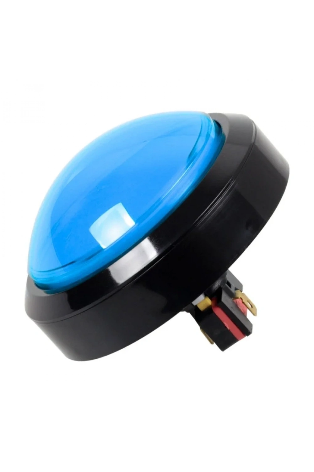 100mm 12V Işıklı Oyun Makinesi Butonu - Mavi