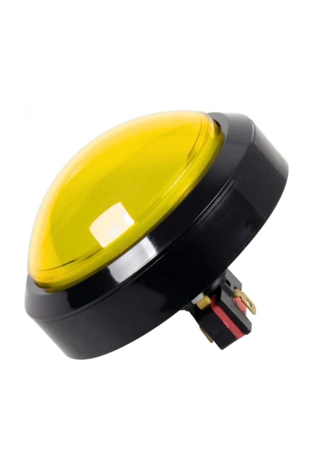 100mm 12V Işıklı Oyun Makinesi Butonu - Sarı